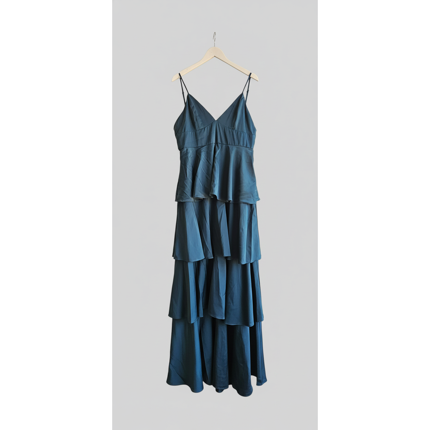 Lulu's Green Tiered Ruffle Dress - Size Large