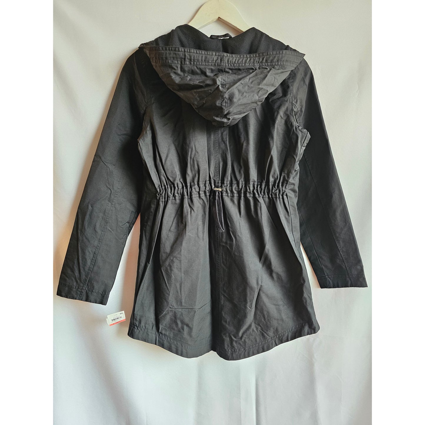 Style & Co Black Hooded Rain Jacket - Size Small (Sz XS)