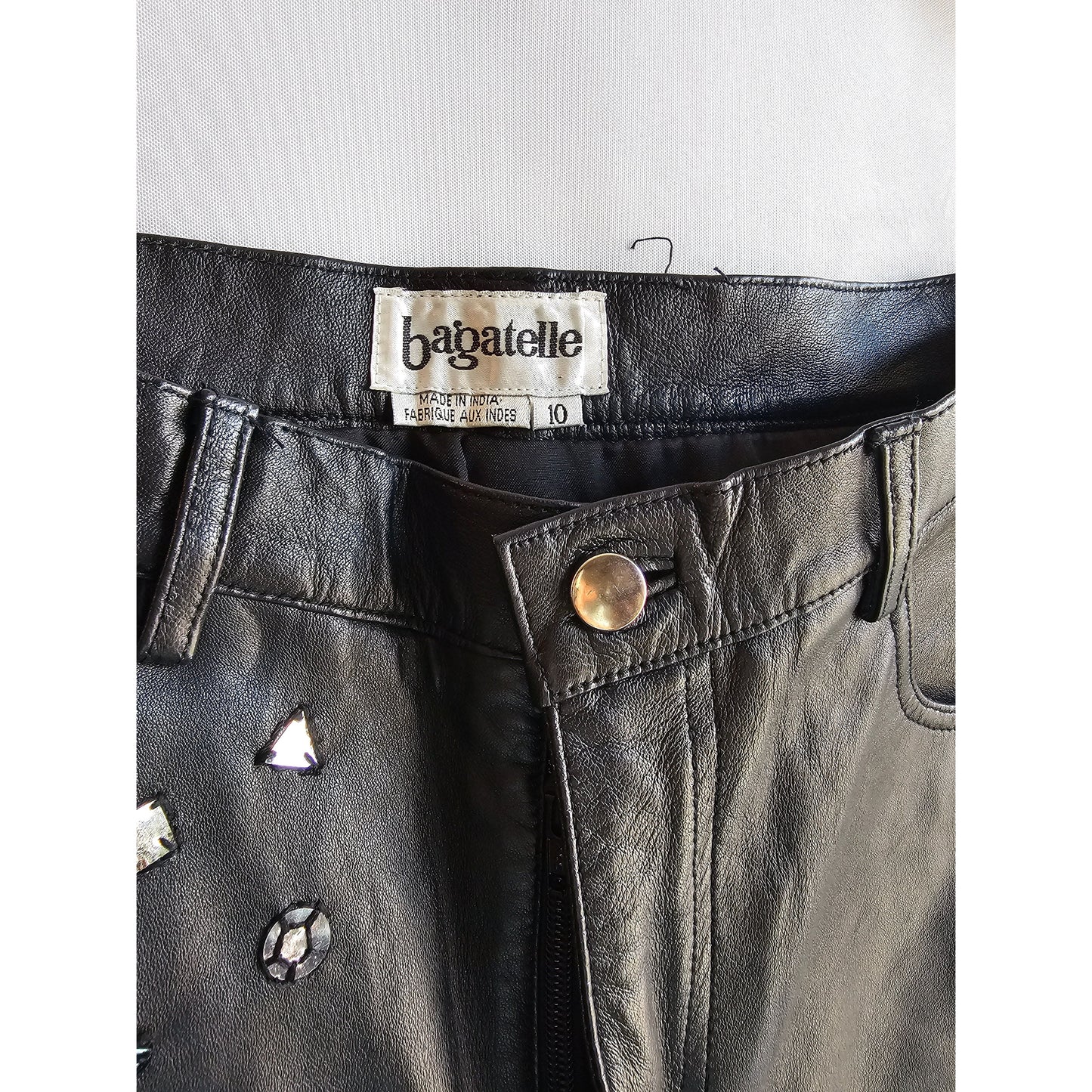Bagatelle Black Leather Pants Size Medium - (Sz 10)