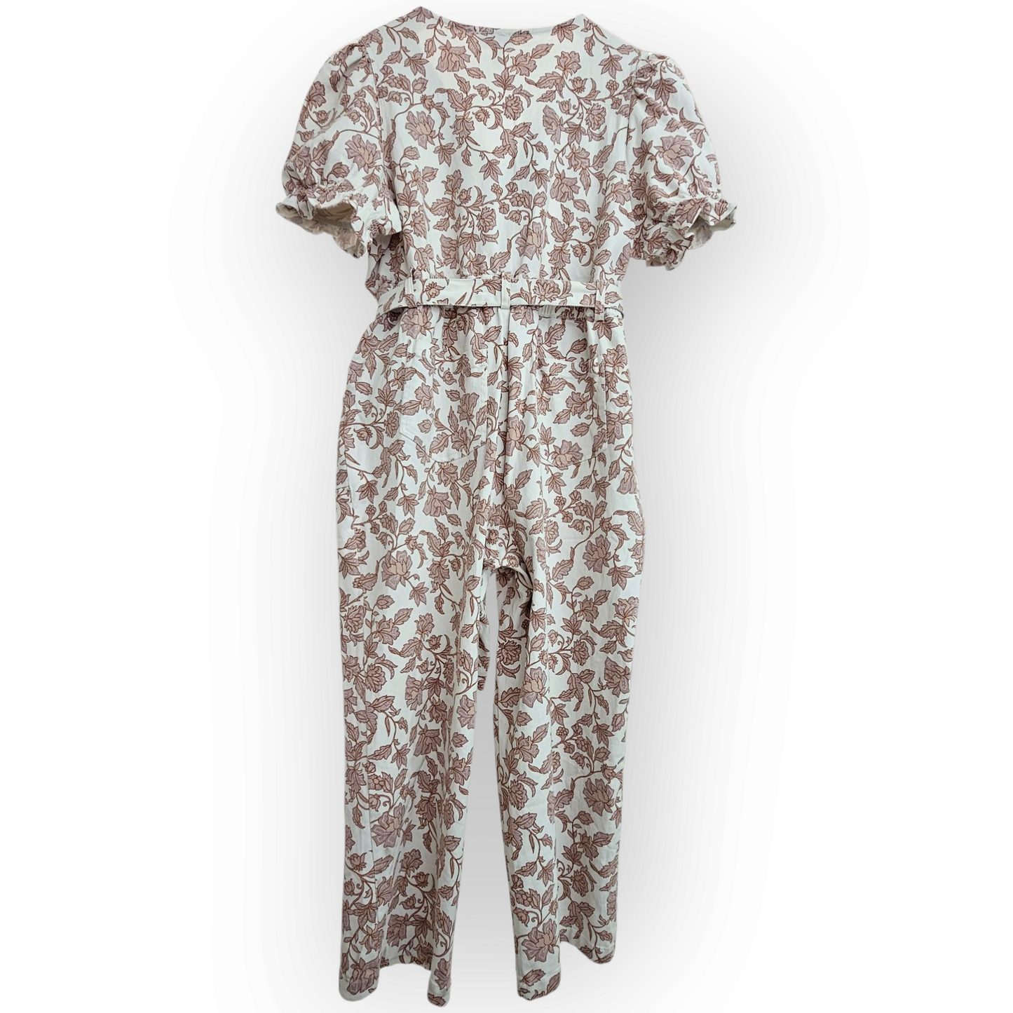 Skies are Blue Ivory Mauve Jumpsuit - Size Curvy Girl (2X)