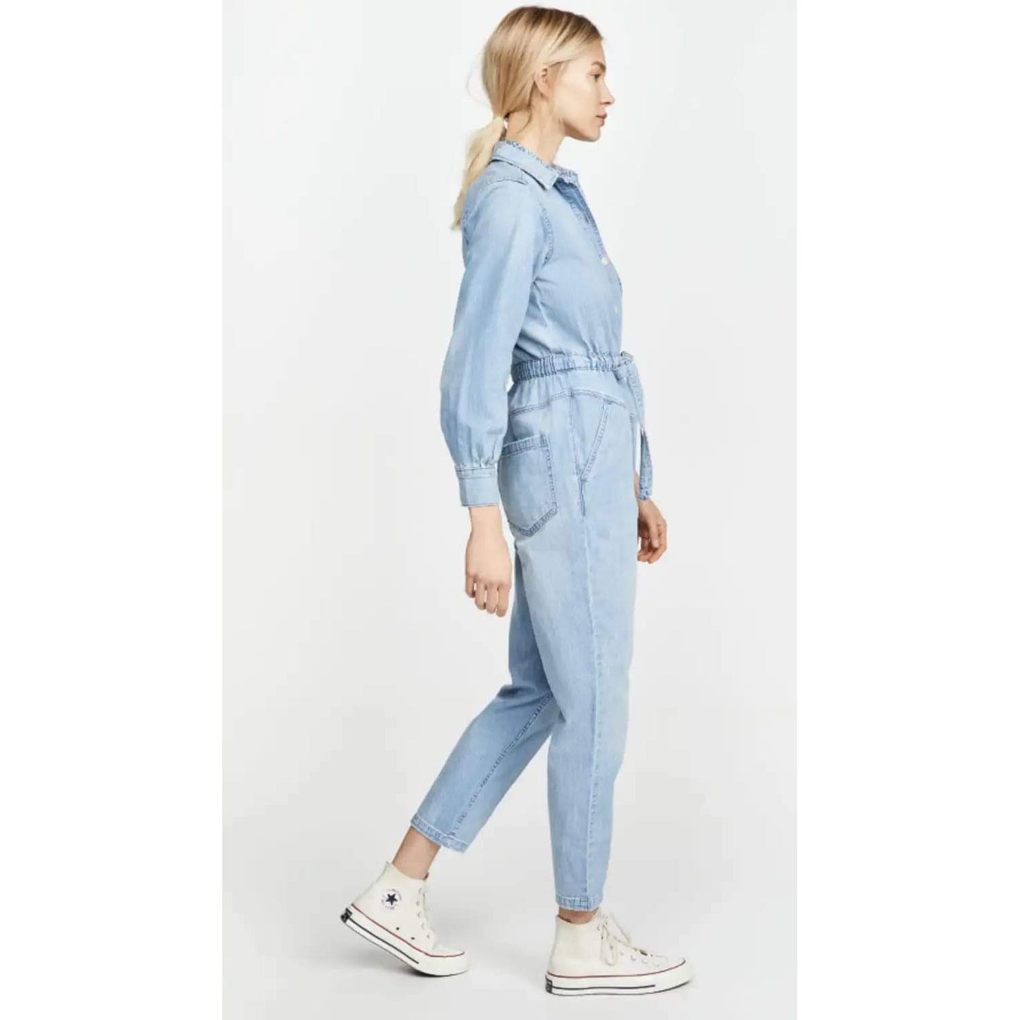 Rebecca Taylor Light Wash Denim Jumpsuit – Size Small (Fits Up to Medium) - Size Medium