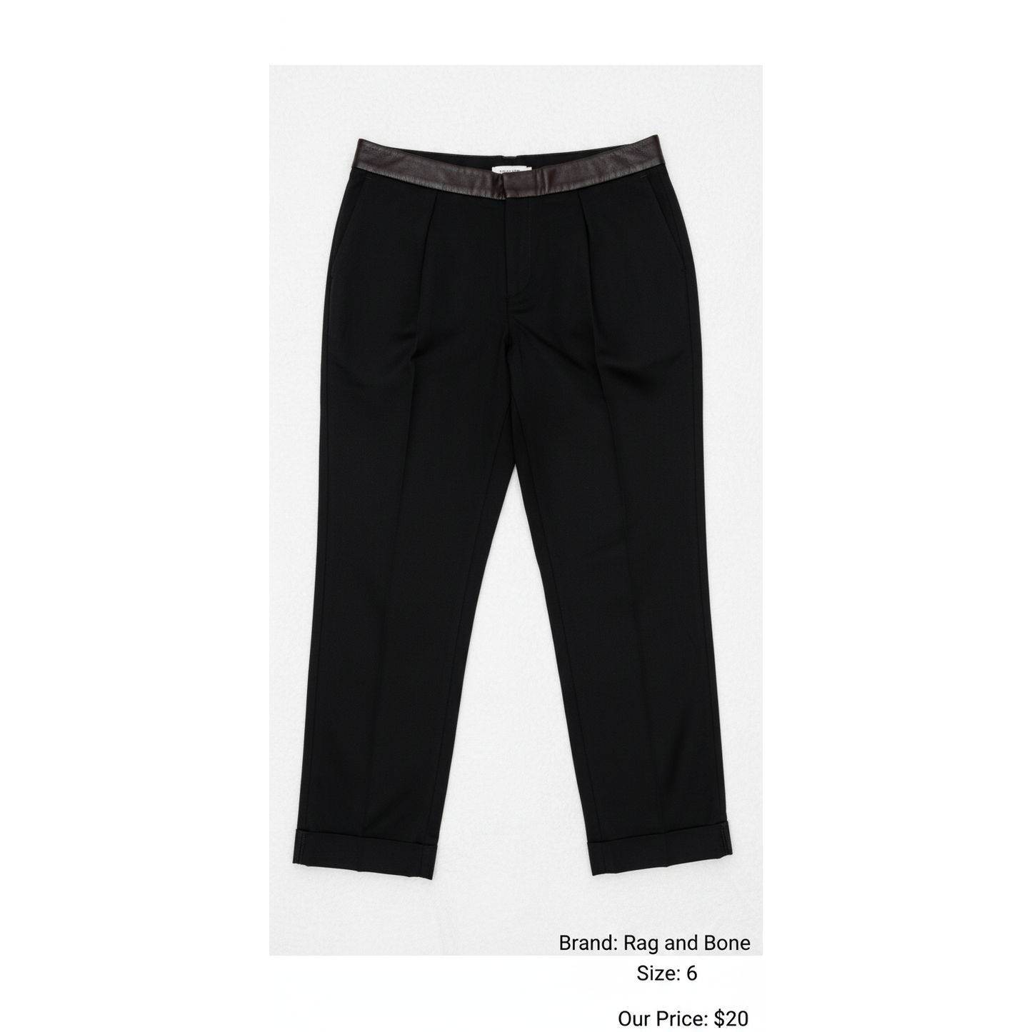 Rag & Bone Black Slacks - Size Small (6)