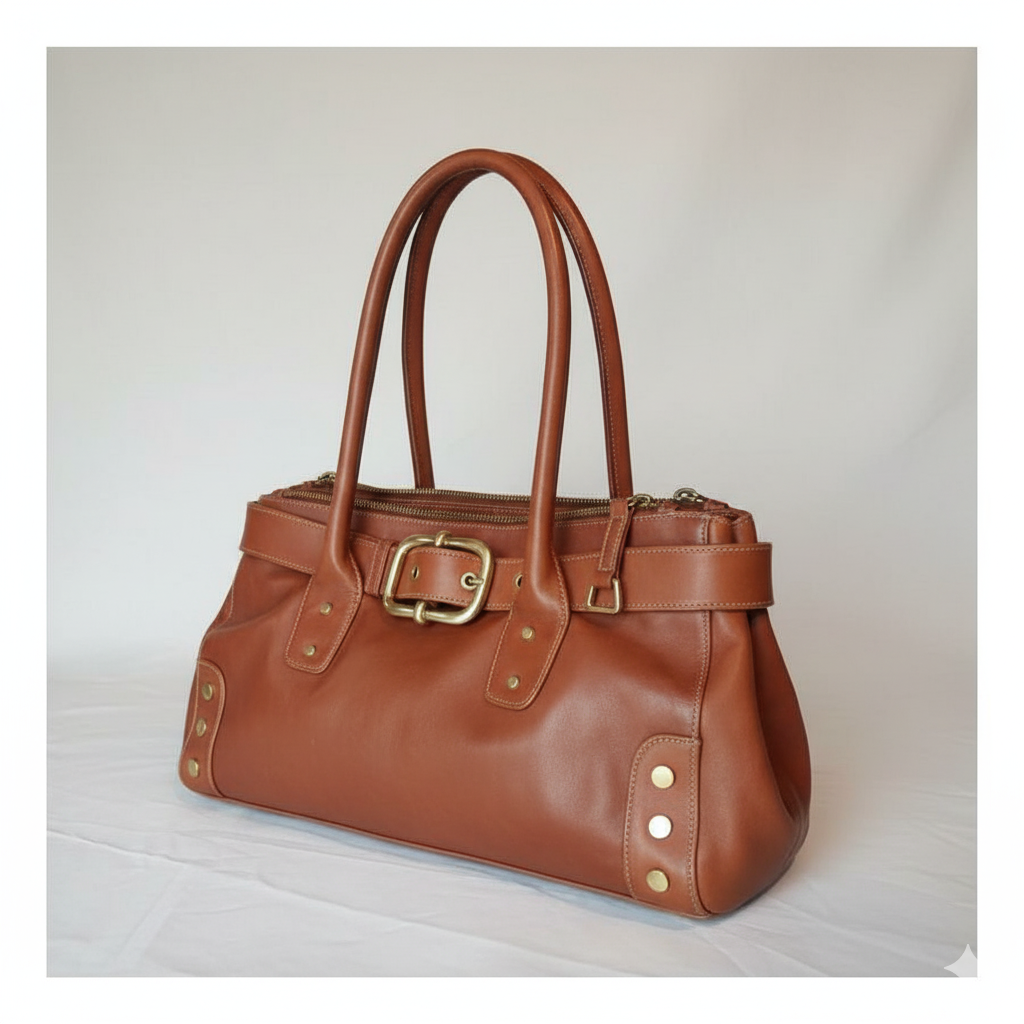 Perlina Tan leather handbag