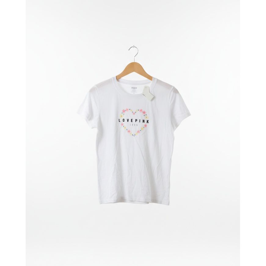 PINK by Victoria Secret White T Sz S