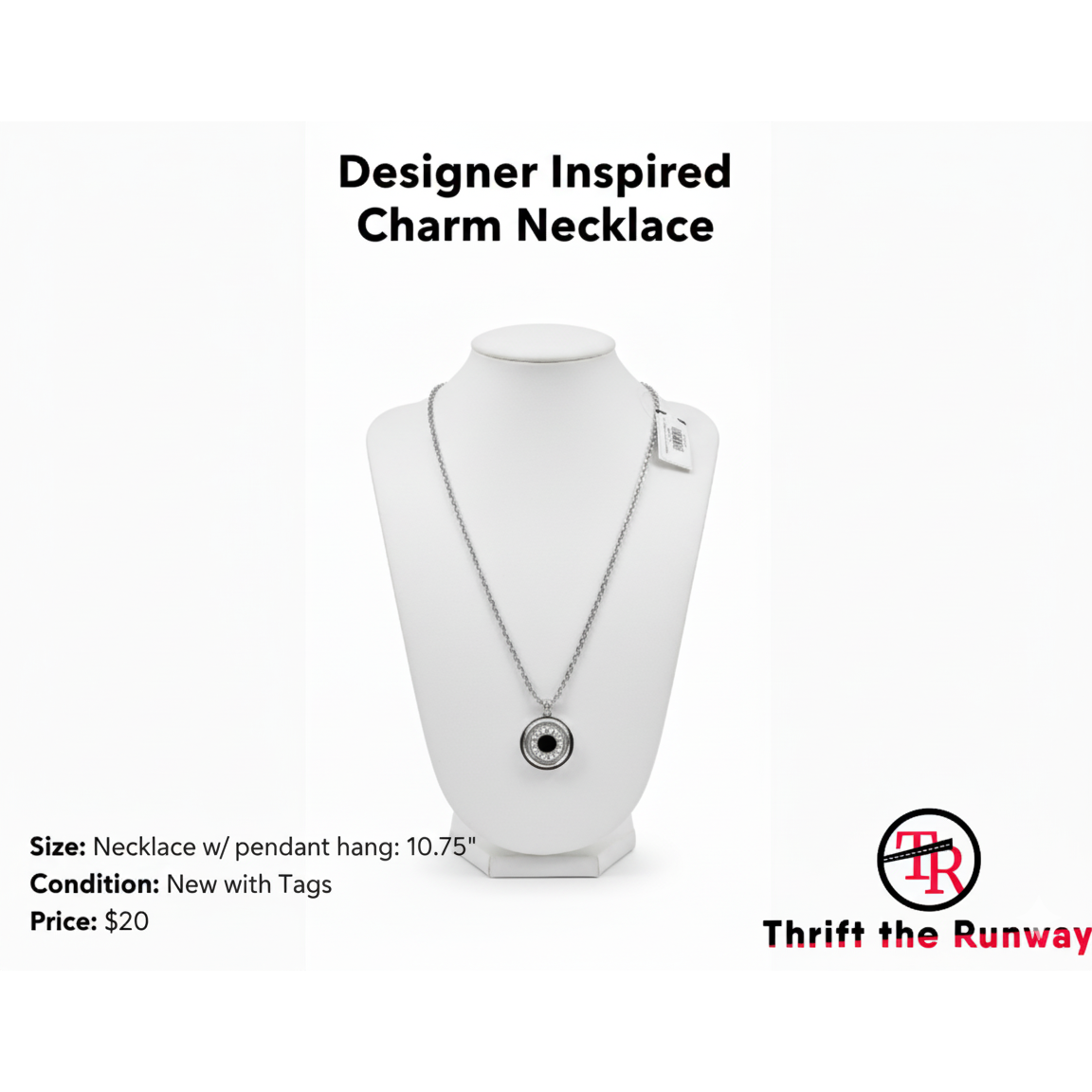 Designer inspired charm necklace - NWT