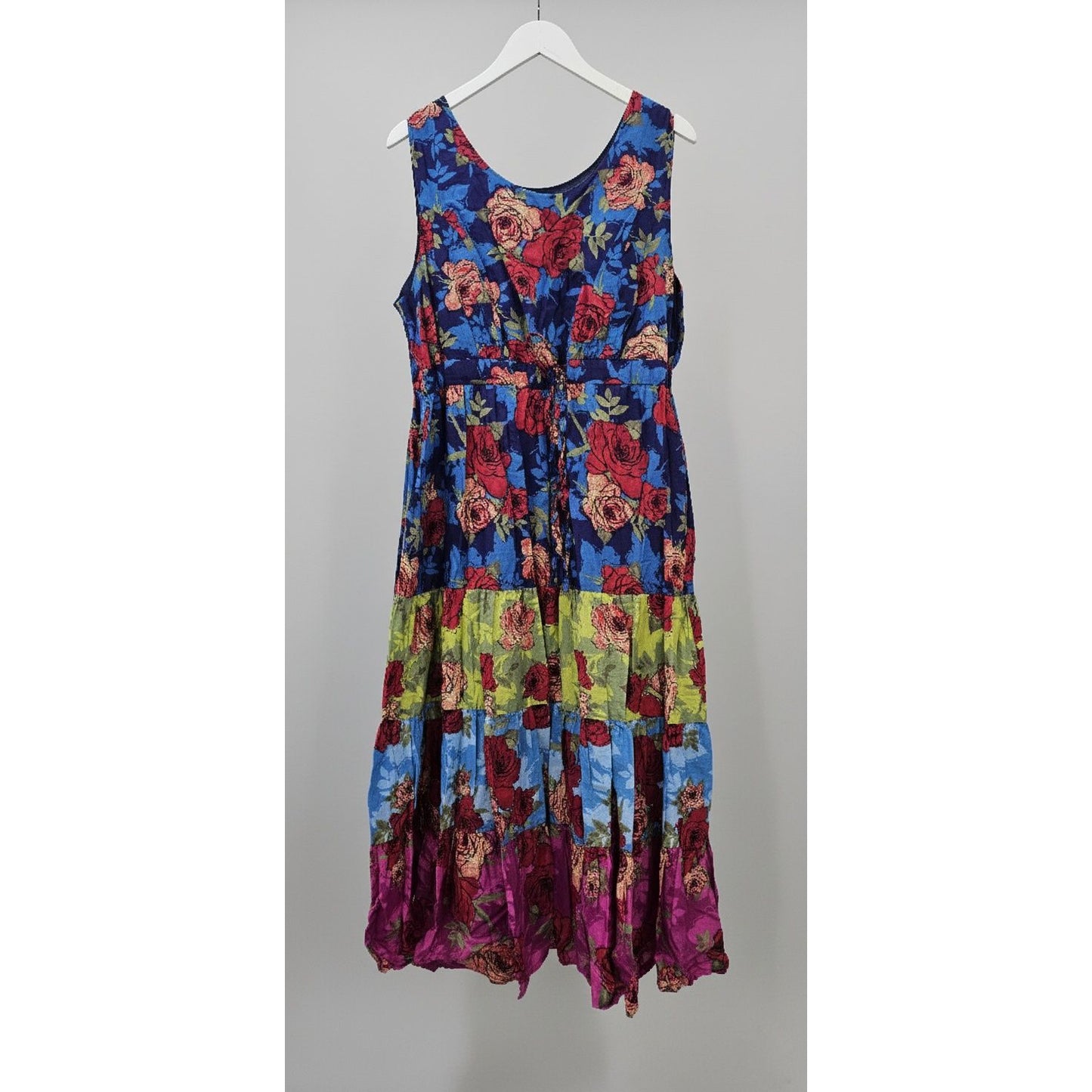 Woman Within Floral Cotton Maxi Dress – Size Curvy Girl Extra Large (18W)