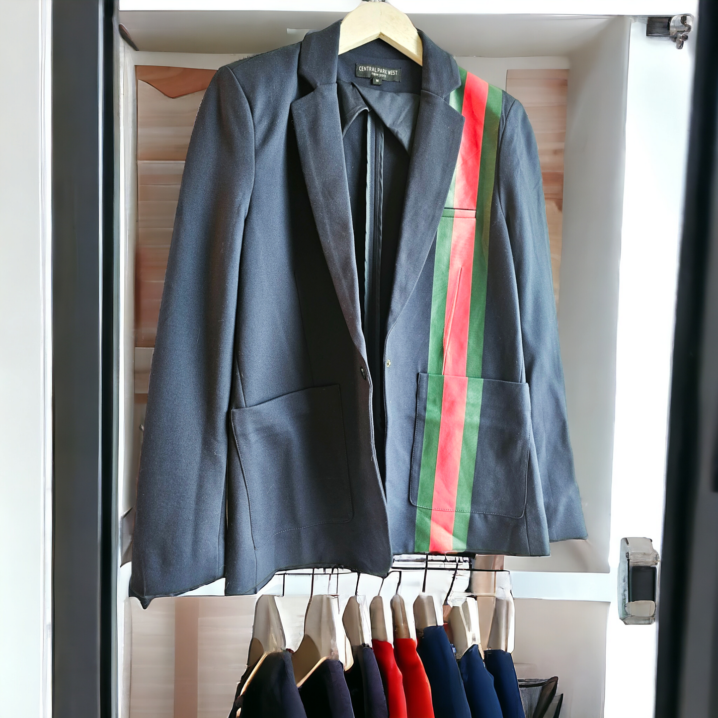 Central Park West Navy Blue Blazer - Size Medium