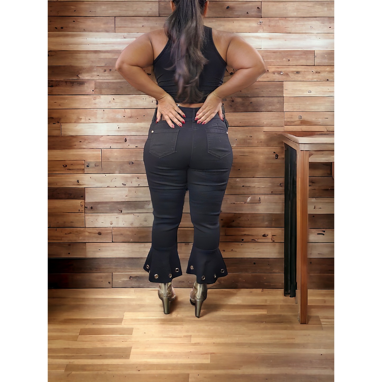 Thalia Sodi black bell hem jeans - Size Large (Sz 12)
