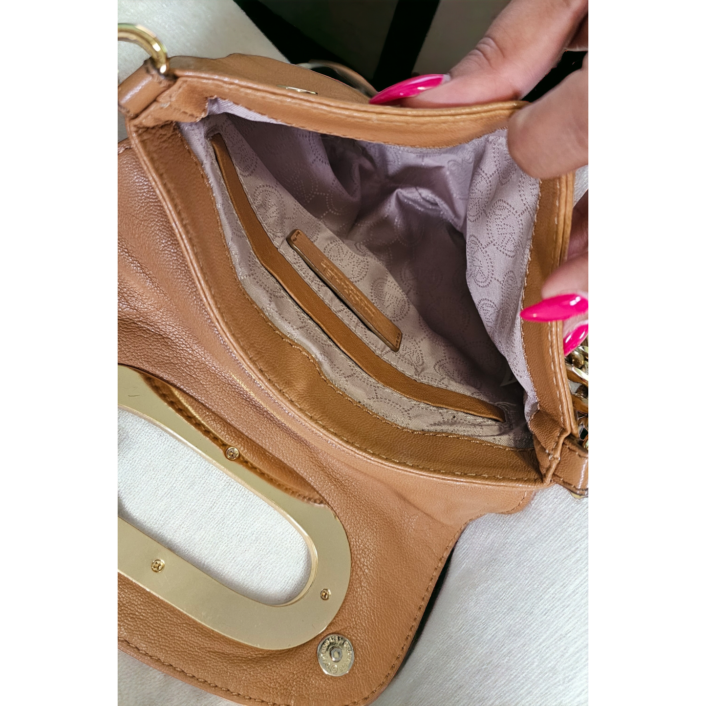 Michael Kors Tan Leather Crossbody bag