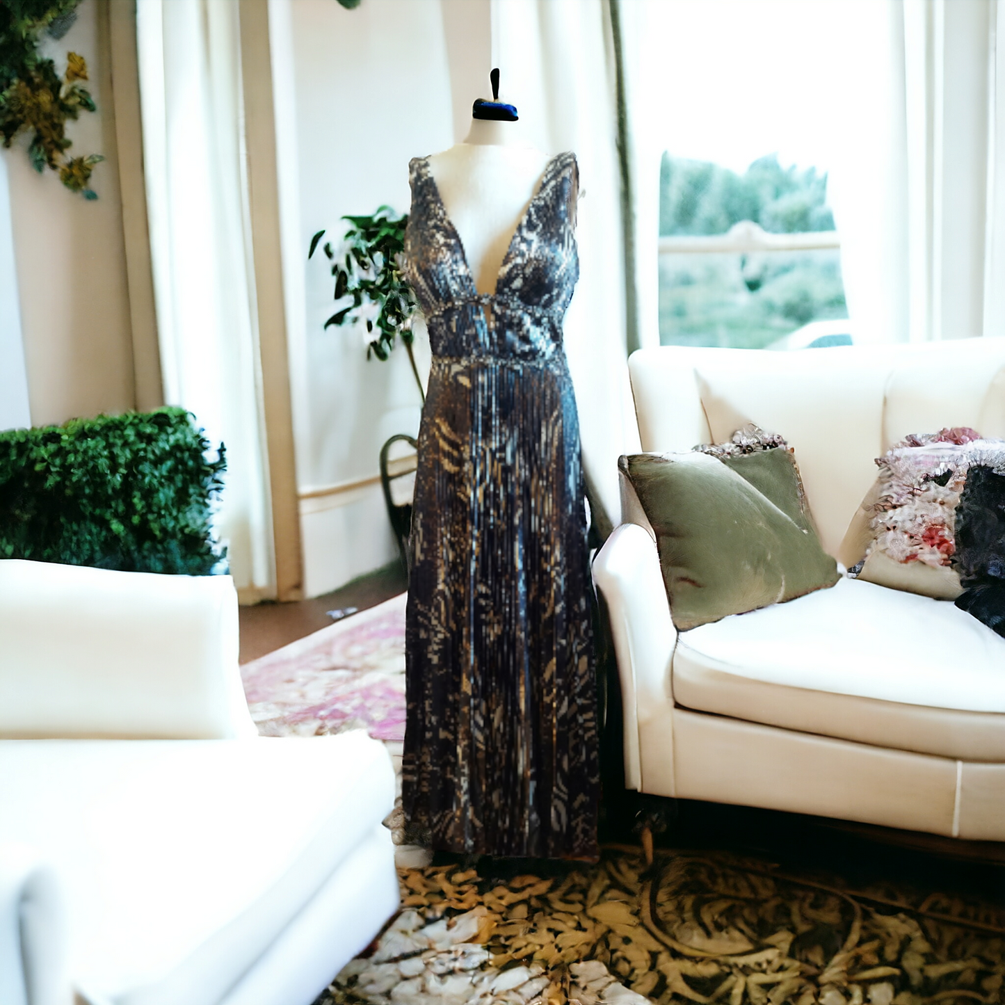 Sue Wong Leopard Gown - Size Small (Sz 6)