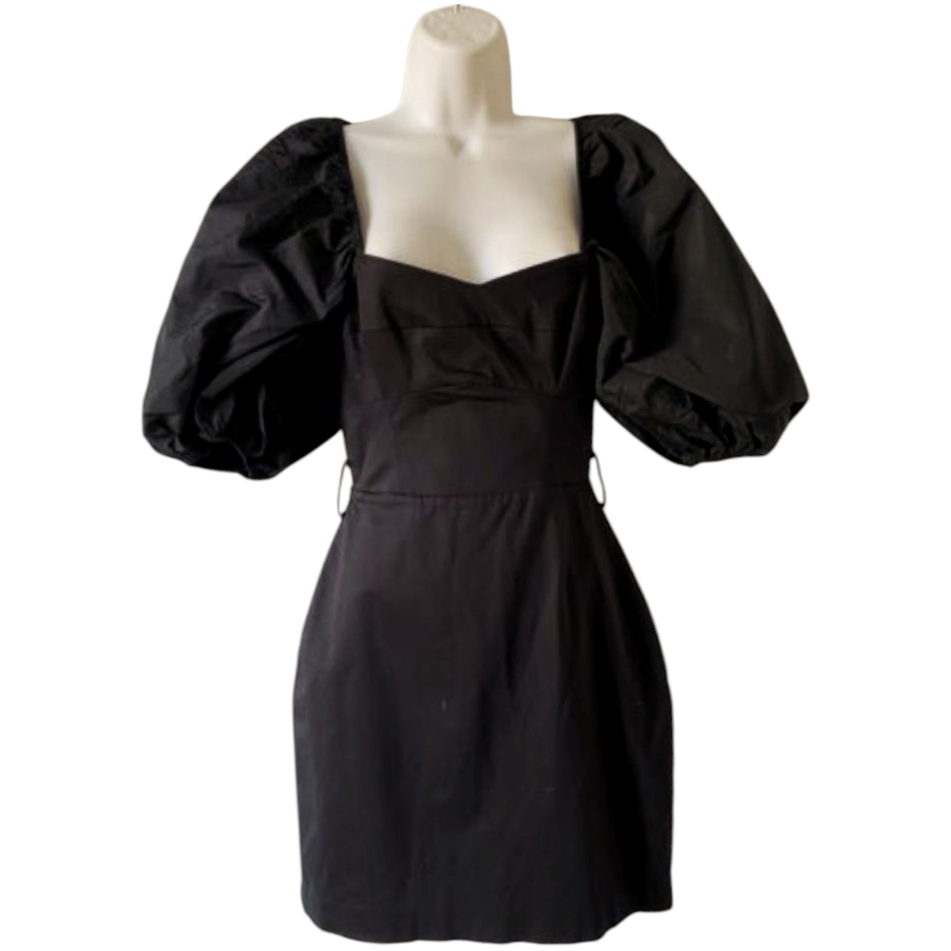 Zara Black Pouff Sleeve Mini Dress - Size Small