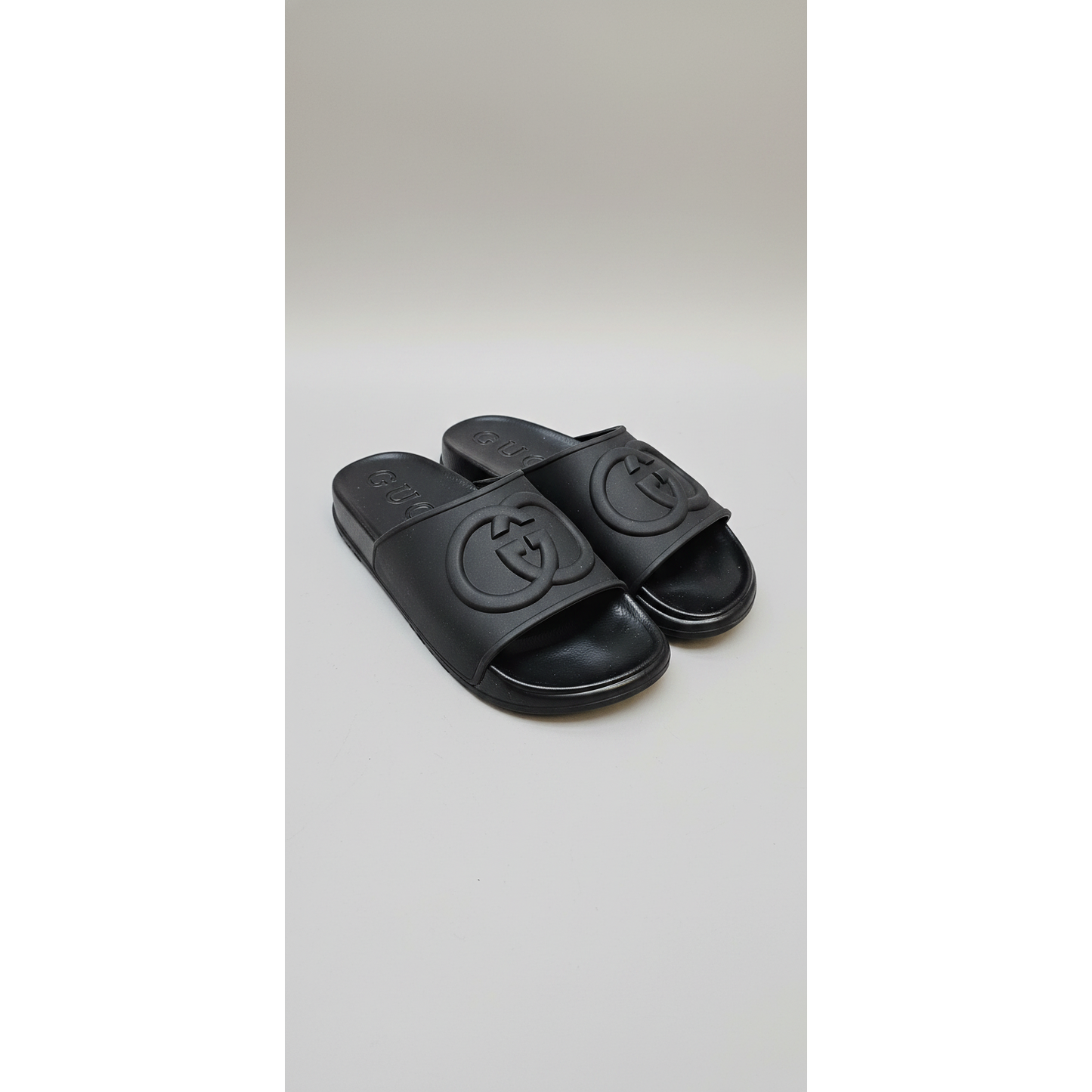 GG Black Sandal Slides Size 38