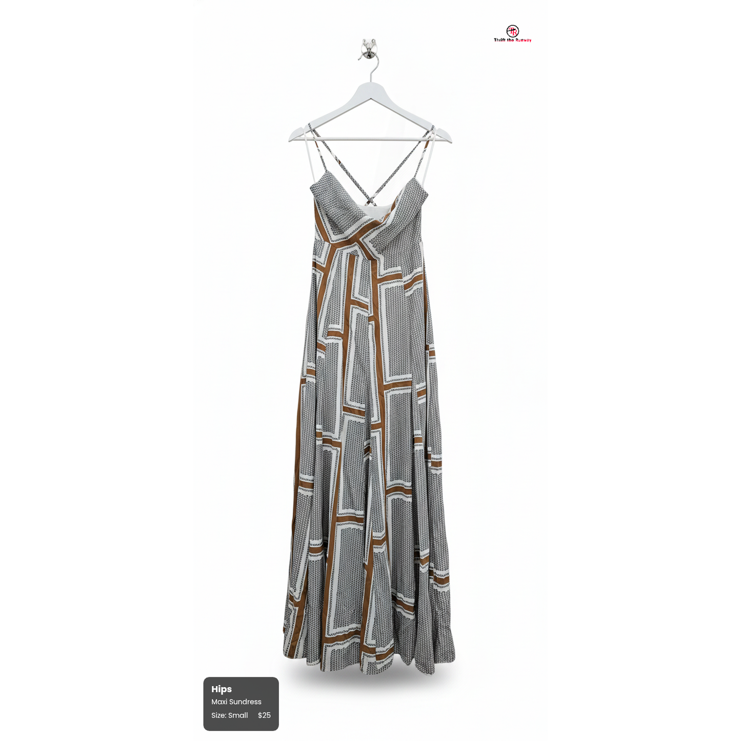 Hips Cowl Neck Maxi Dress - Size Small