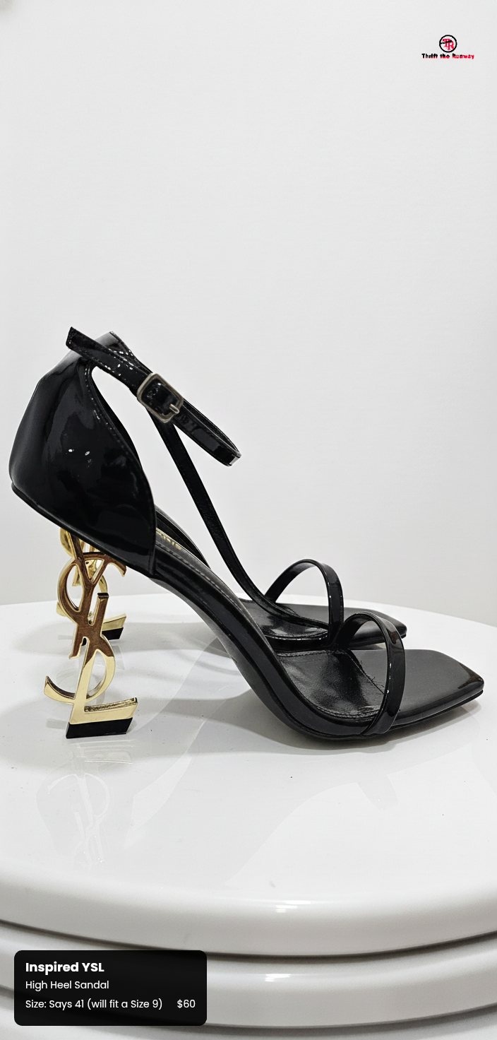 Inspired YSL High Heel Sandals - Size 41 (fit best a 9)