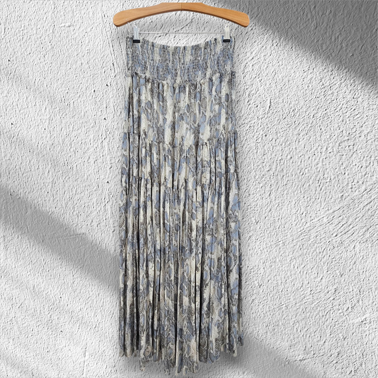 MISA Los Angeles Two-Piece Set – Boho Luxe Blouse & Maxi Skirt (Tall-Girl Friendly) - Size Medium