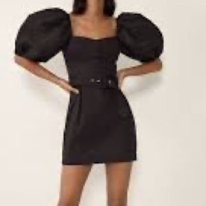 Zara Black Pouff Sleeve Mini Dress - Size Small