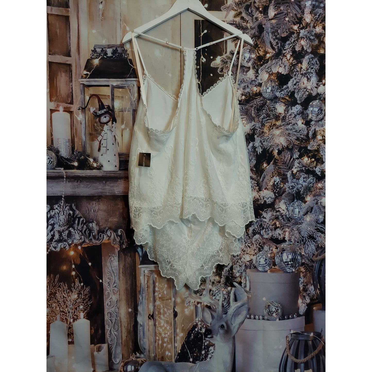 INC International White Two Piece Lingerie - Size Curvy Girl