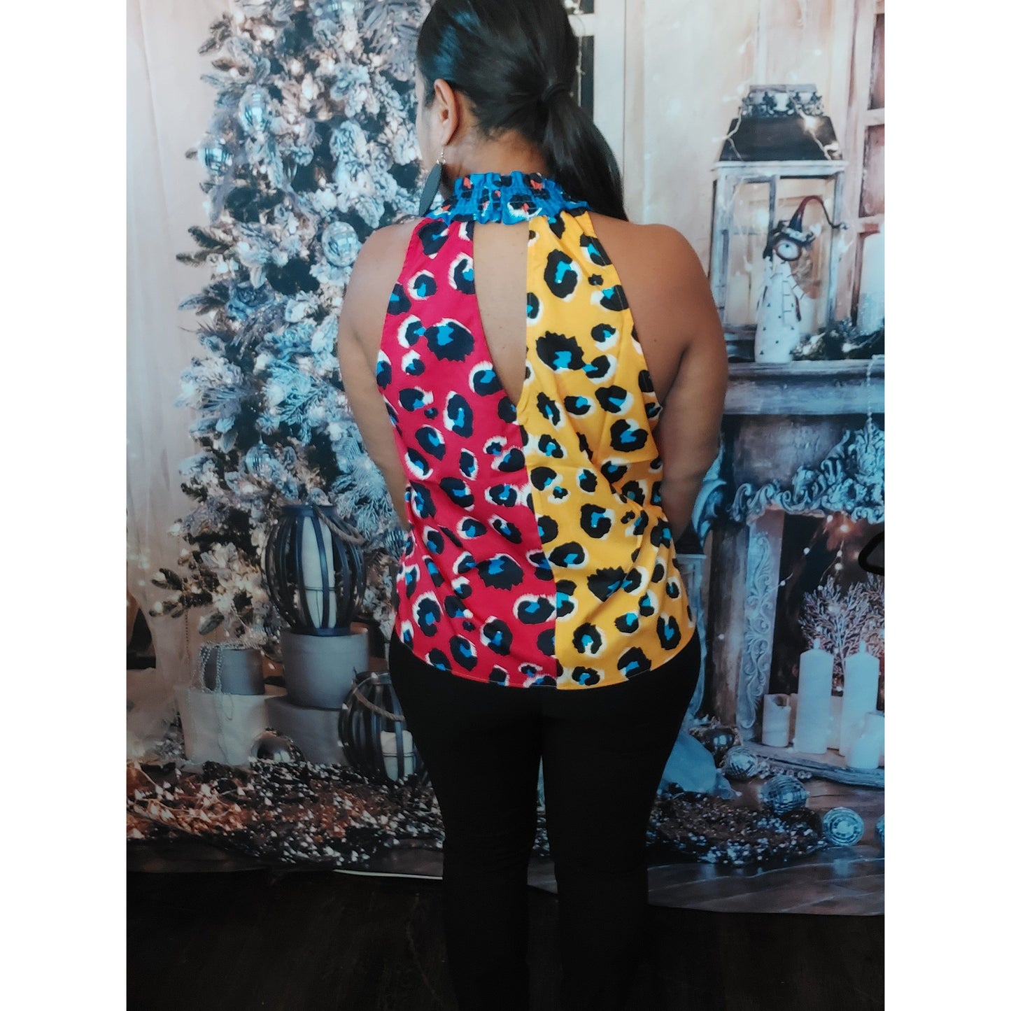 Madison Marcus Colorful Animal Print Halter - Size Small - NWT