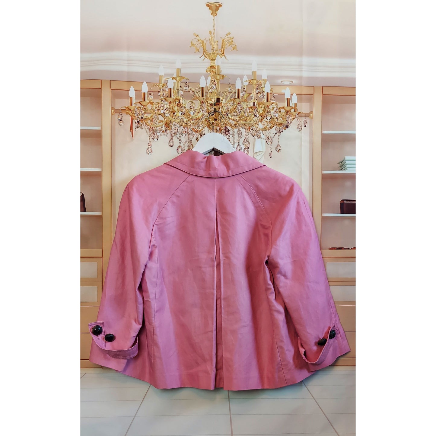 Talbots Pink Cropped Jacket - Size Large (Sz 12)