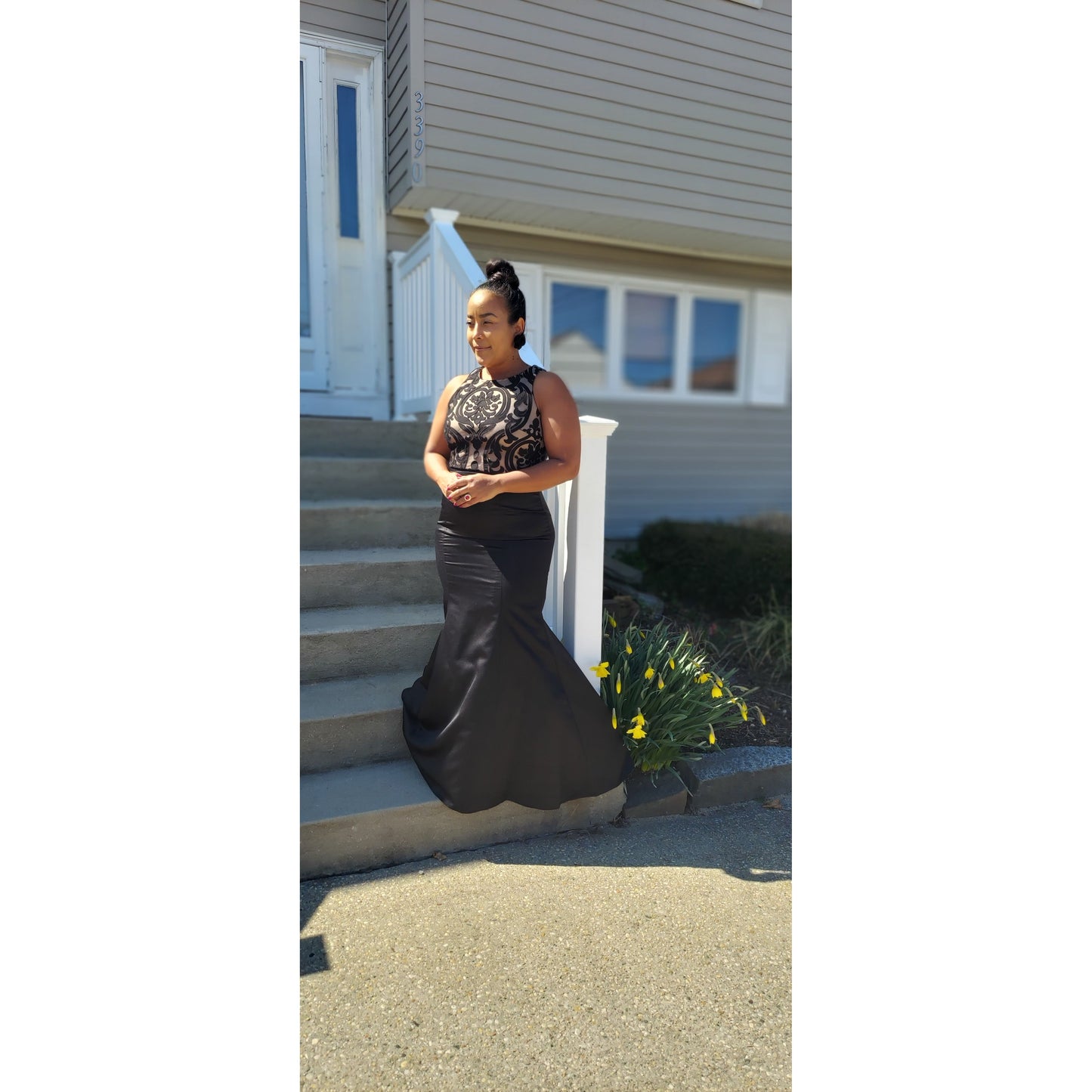Two Piece Set Black - Size Large (Sz 10)