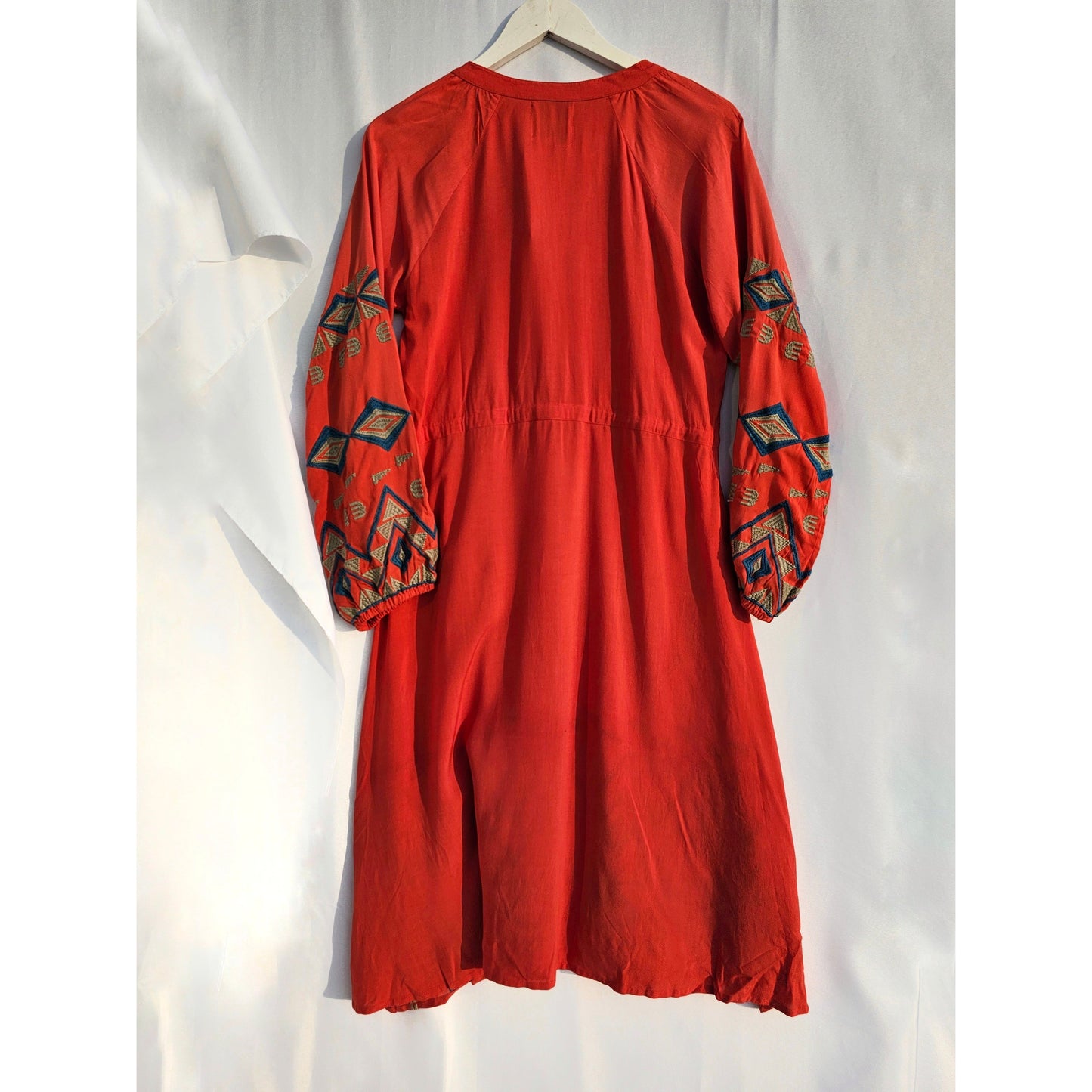 Area Stars Orange Embroidered Boho Dress - Size Small - NWT