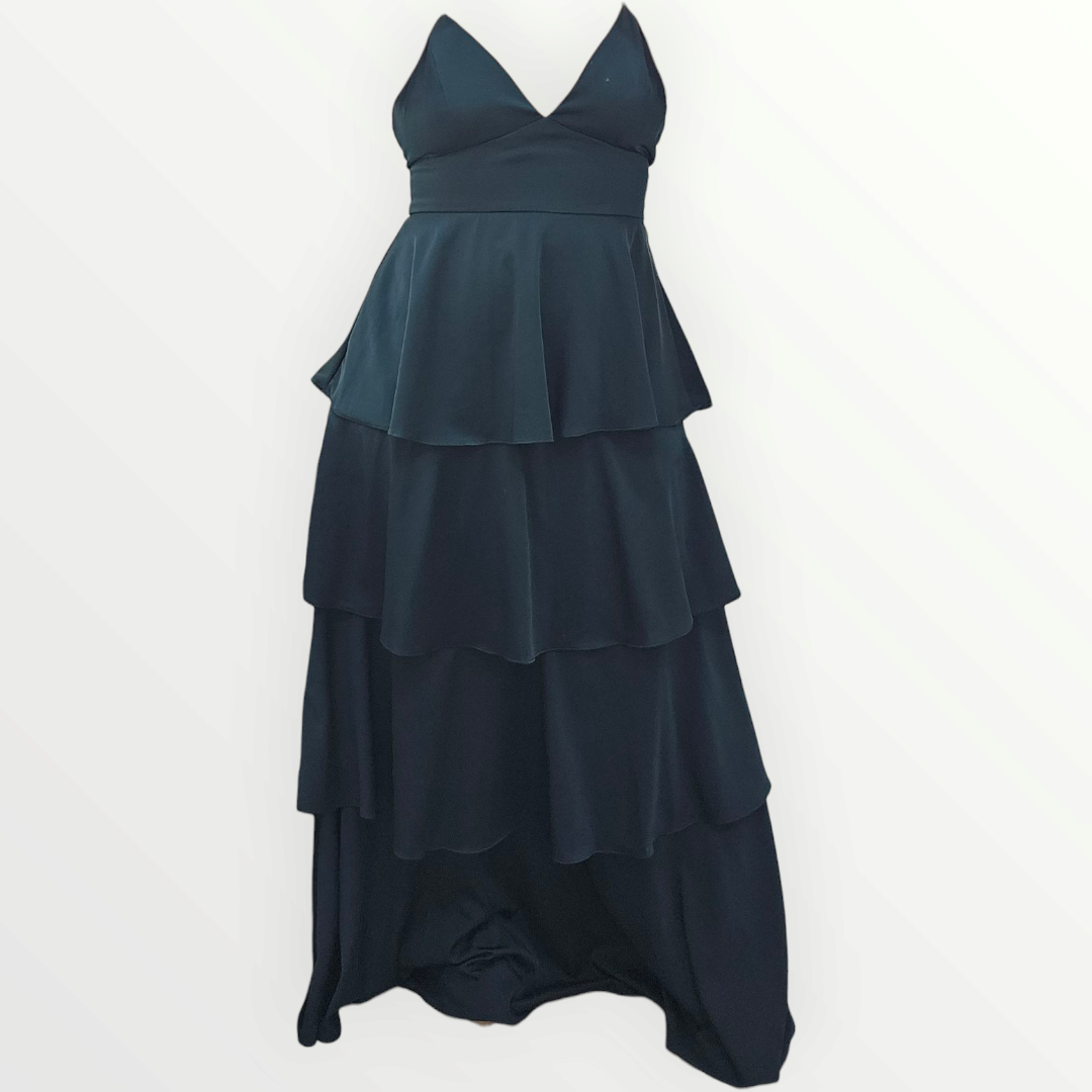 Lulu's Green Tiered Ruffle Dress - Size Large