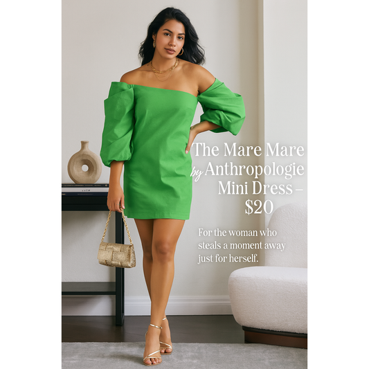 Anthropologie Mare Mare Green Mini Dress - Size Small