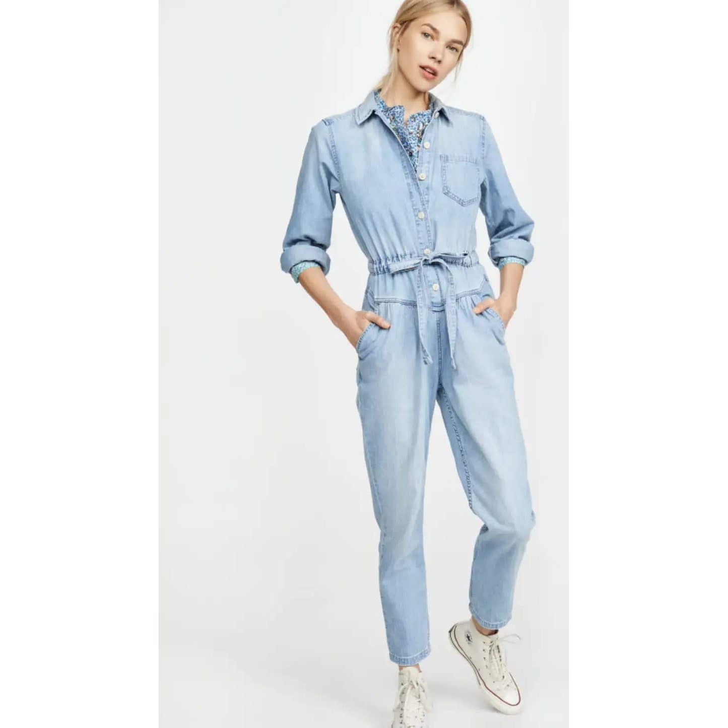 Rebecca Taylor Light Wash Denim Jumpsuit – Size Small (Fits Up to Medium) - Size Medium