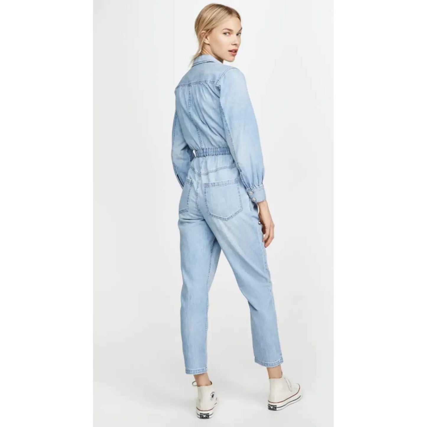 Rebecca Taylor Light Wash Denim Jumpsuit – Size Small (Fits Up to Medium) - Size Medium