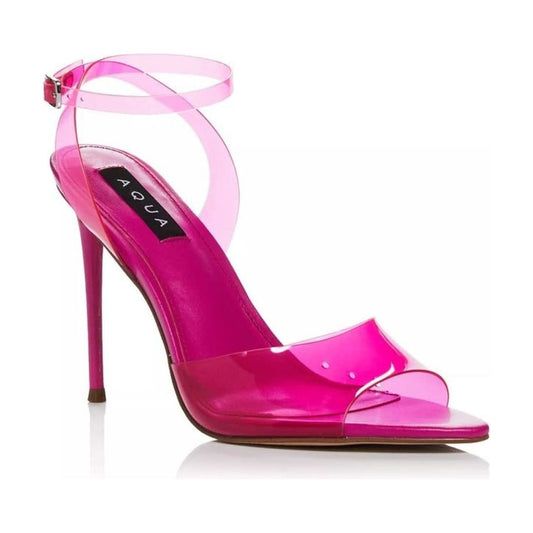 AQUA Clear Pink Sandals - Size 6.5