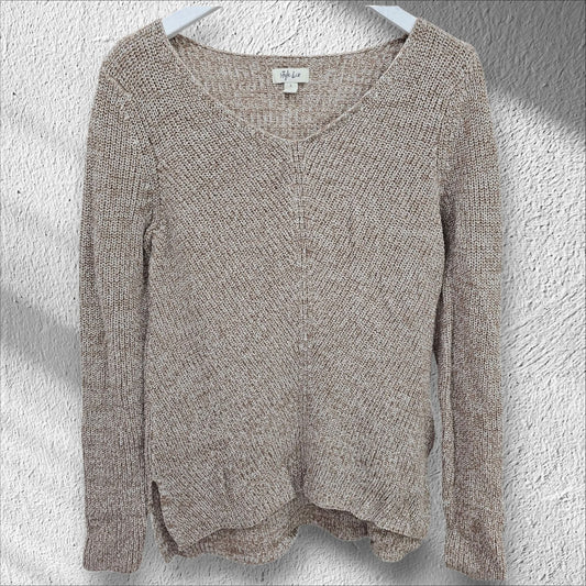 Style & Co Beige Knit Sweater – Size Small – $15 (NWT)