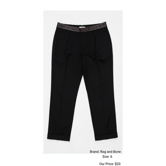 Rag & Bone Black Slacks - Size Small (6)