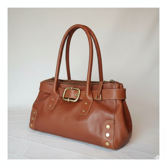 Perlina Tan leather handbag