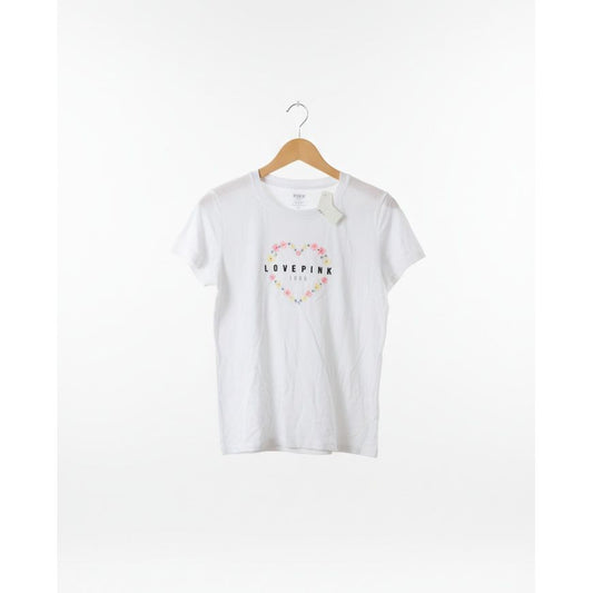 PINK by Victoria Secret White T Sz S