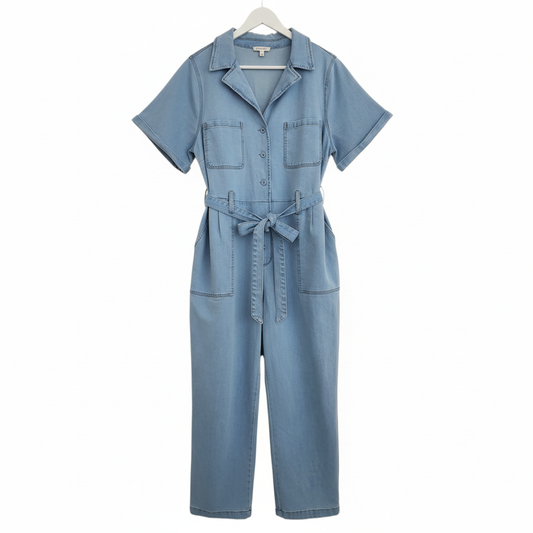 Skies are Blue Denim Jumpsuit - Size Curvy Girl (1X)