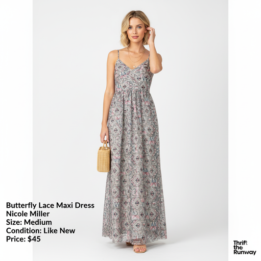 Nicole Miller Maxi Dress - Size Medium (Sz 8)