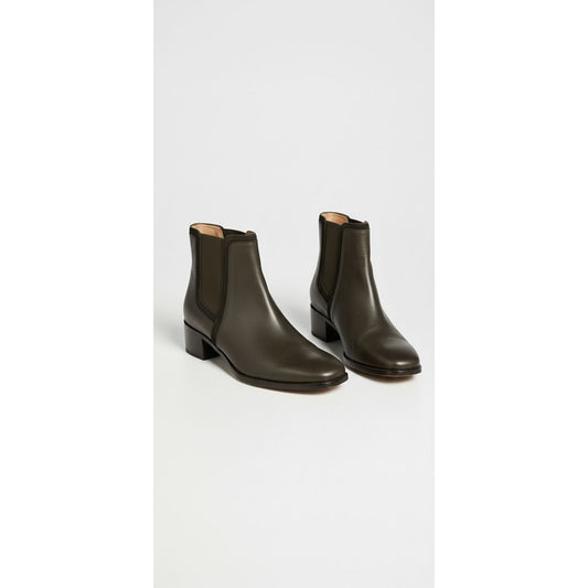 Madewell Black Leather Slip-On Elastic Ankle Boots - Sz 7.5