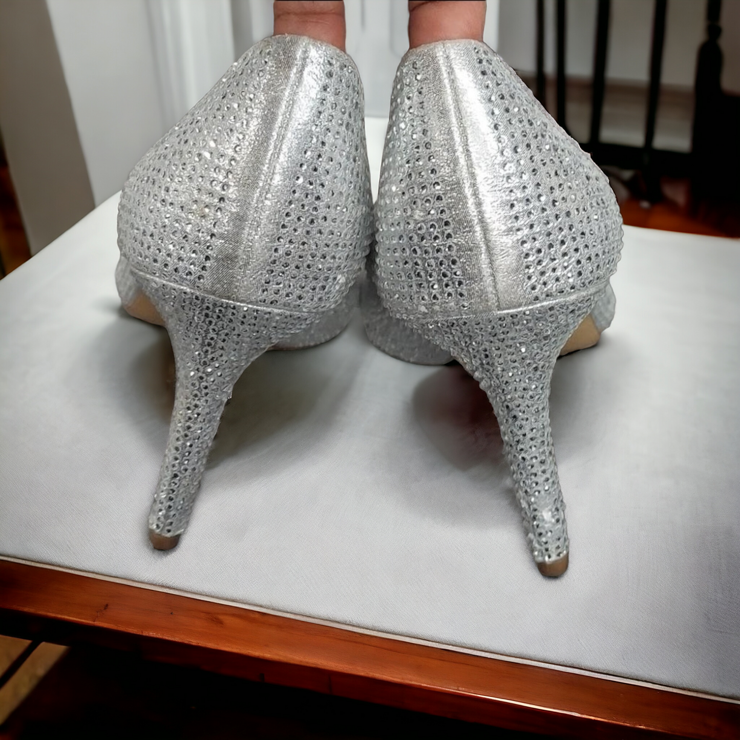 Jessica Simpson Bling Silver Pump - Shoe Size 9 (Sz 40)