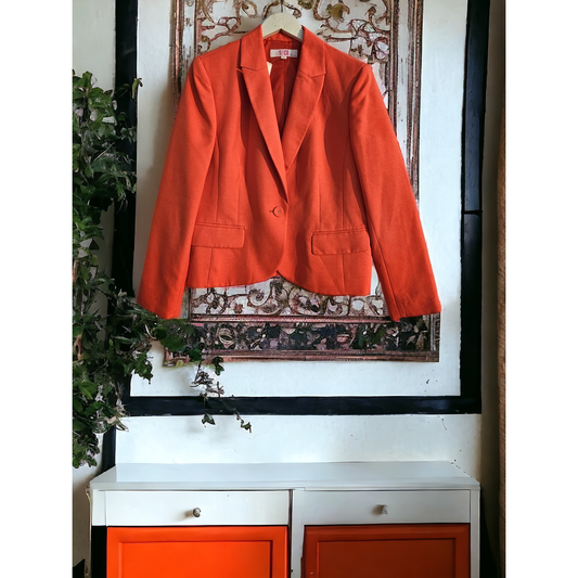 9&Co Orange Blazer - Size Large (Sz 14)