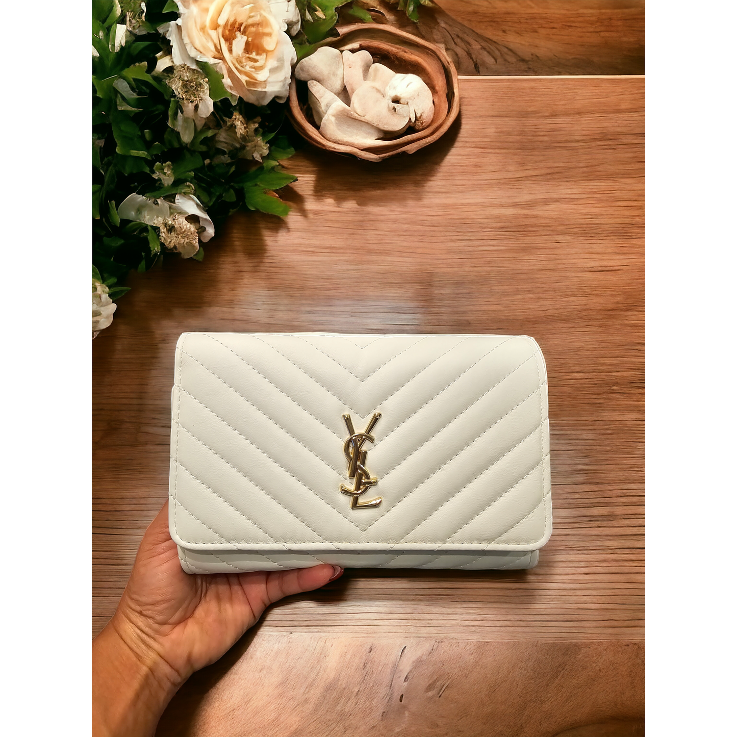 White Clutch Crossbody Bag