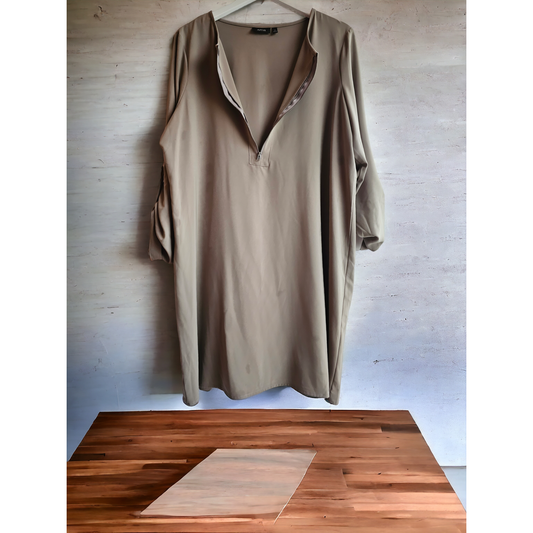 Apt. 9 Taupe Shirt Dress - Size Curvy Girl (Sz XL)