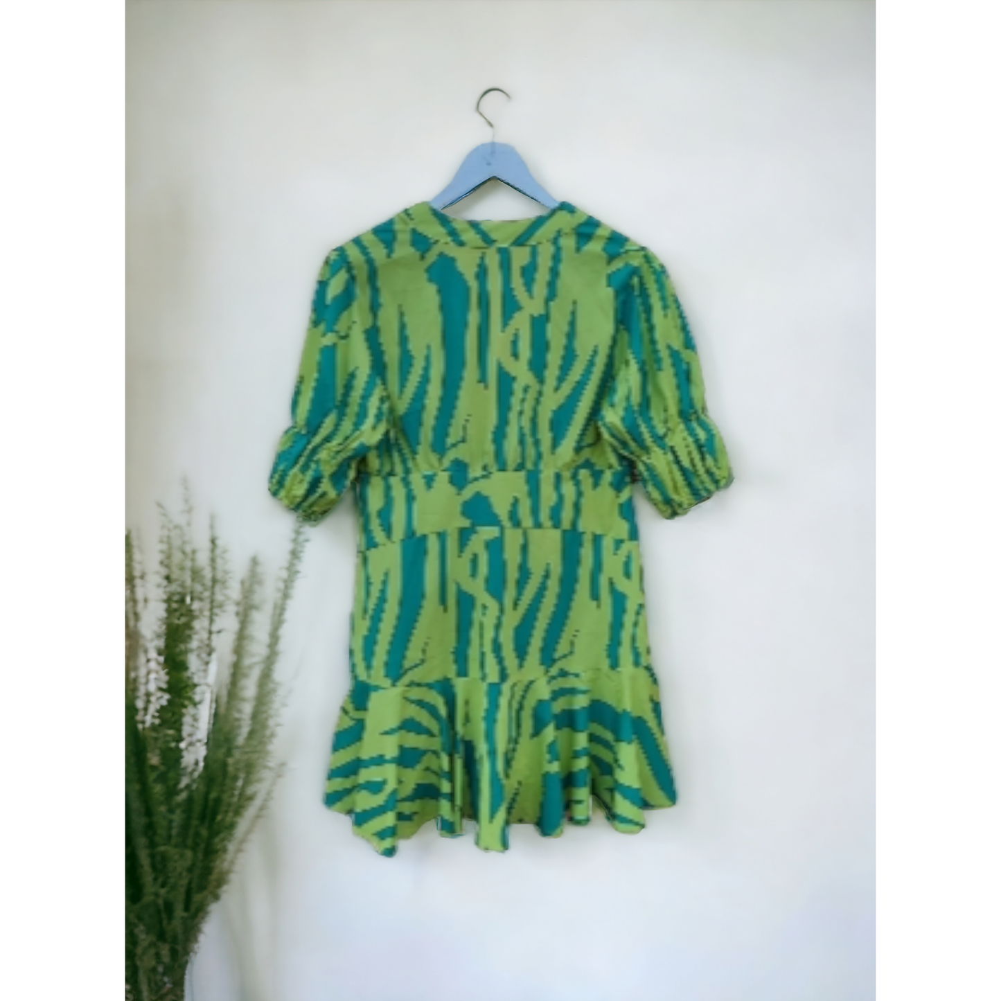 La' Ros Yellow Green Dress - Size Large