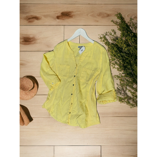 JM Collection Yellow blouse - Size Large (Sz 12)