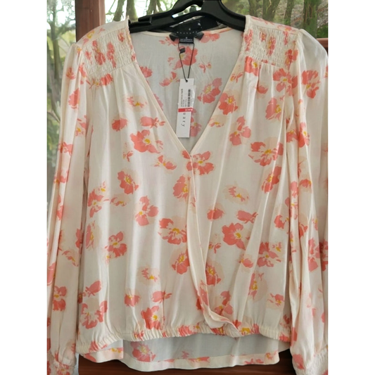 Sanctuary Floral wrapped front blouse - Size Medium