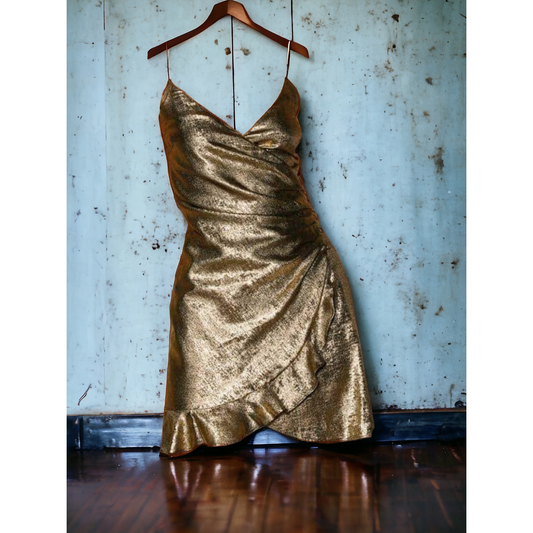 J.O.A. Gold Party Dress - Size Medium