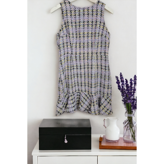 Whyte Eyelash Lavender Tweed Dress - Size Medium (Sz L)