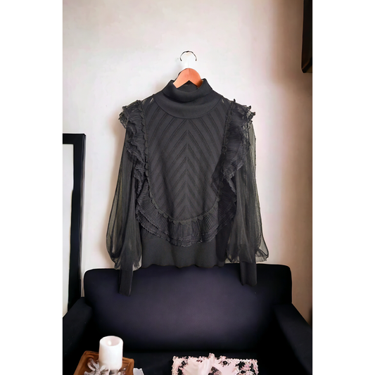 Fracomina Black Sweater - Size Medium