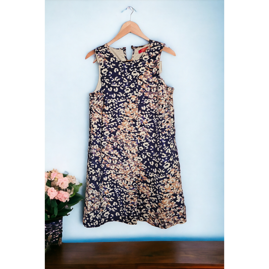 Catherine Malandrino Blue and Pink Leopard Dress - Size Small