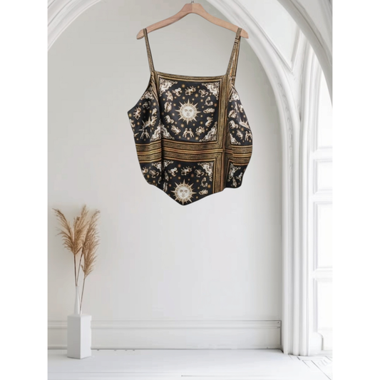 Danielle Bernstein Astrology Print Handkerchief Blouse - Size Curvy Girl - (16W)