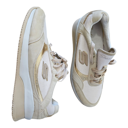 Sketchers Sneaker in Beige Gold - Size 8.5